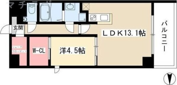 高岳駅 徒歩7分 12階の物件間取画像